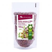 Směs semen na klíčení 4 BIO - ředkvičky červená, růžová, černá a fialová 150g - Zdravý den